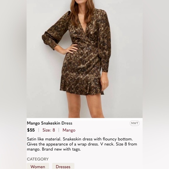 NWT Mango Dress 8 - Picture 3 of 11